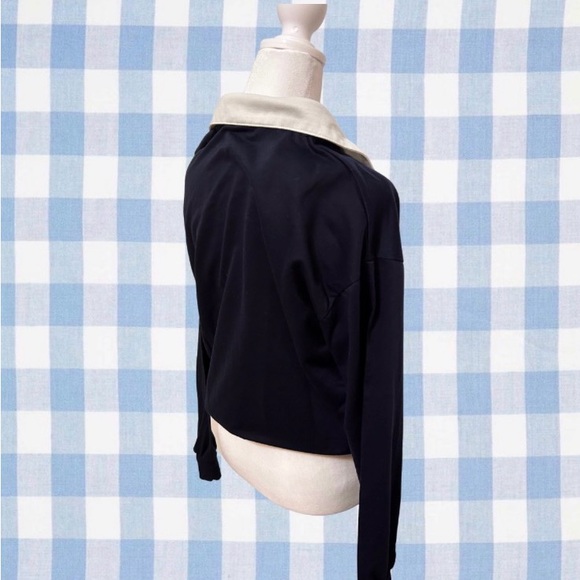 ROMWE White and Blue Preppy Sweatshirt - Picture 2 of 8